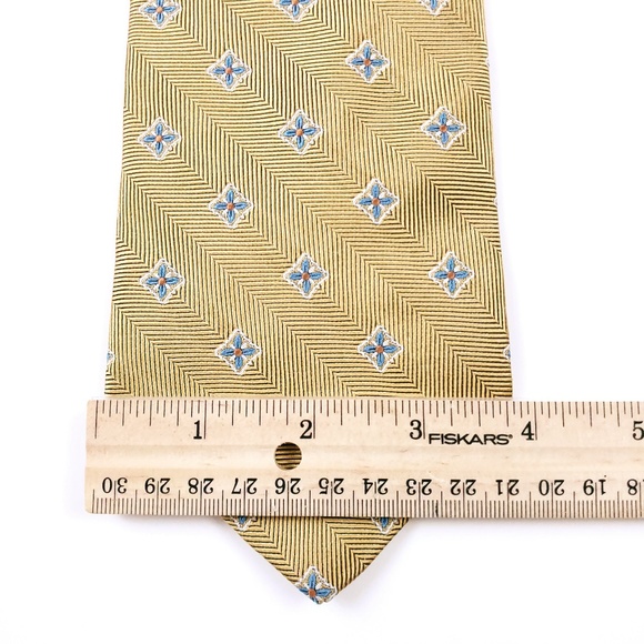 Brooks Brothers Makers Men Tie Pure Silk Geometric - Picture 5 of 6